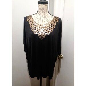 Heartsoul Black Silky top Size 2X